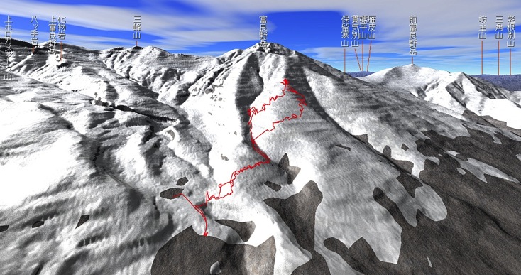 20130113富良野岳3D